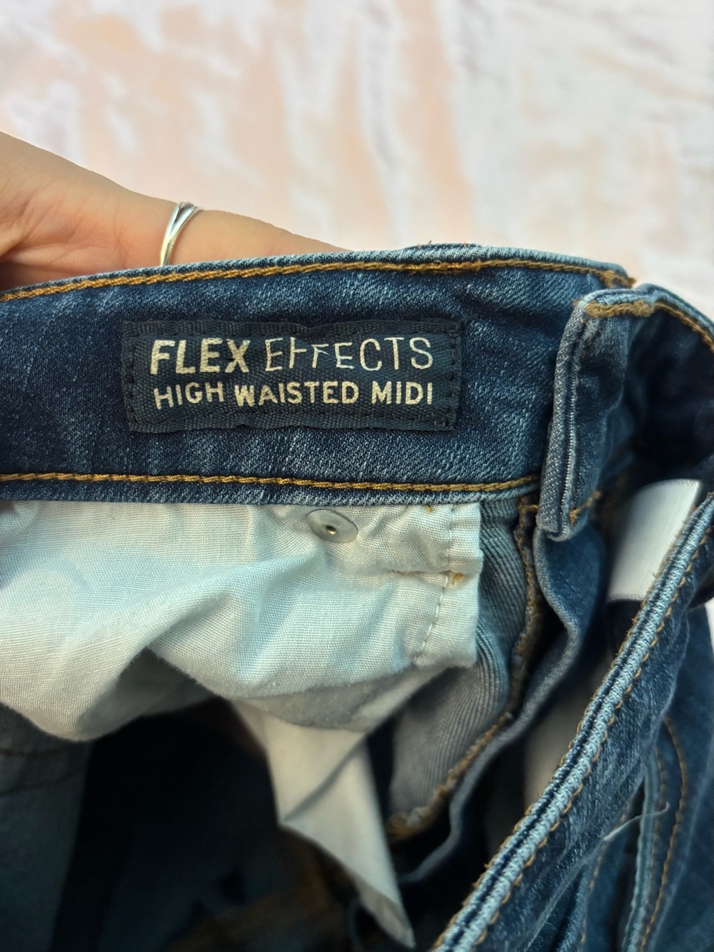 Aeropostale Women's Dark Blue Rolled Cuff Denim Shorts - Picture 4 of 5